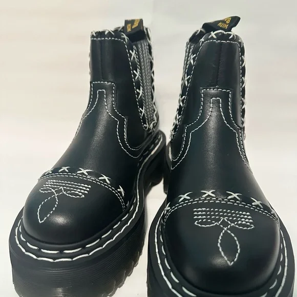 Dr Martens 2976 Gothic Americana Leather Platform Chelsea Boots 4M 5L - Picture 4 of 6